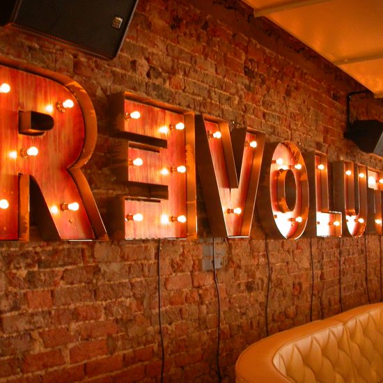 Revolution, Blackpool - Bespoke Internal Illuminated 3D Sign